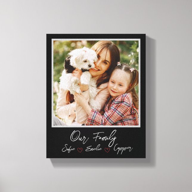  Personalised Photo family Canvas  Print (Front)