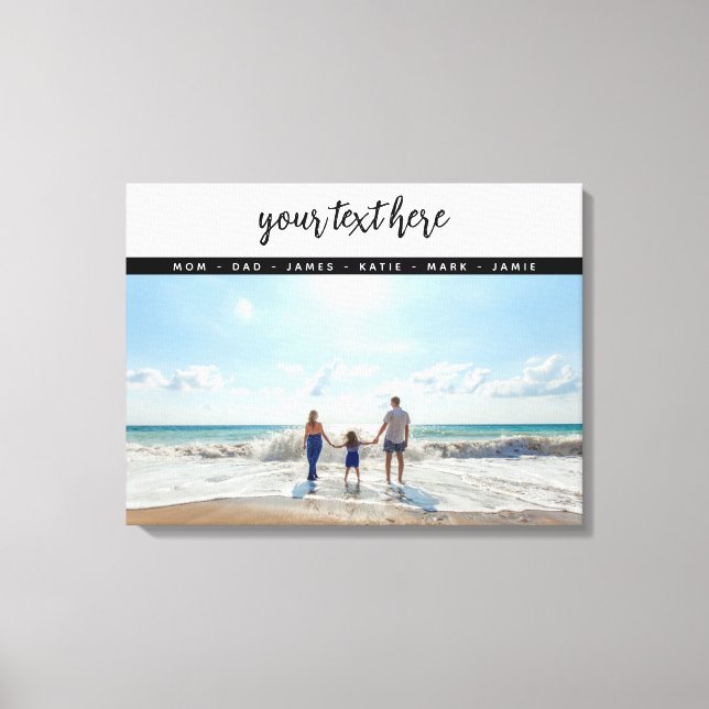 Personalised Photo Family Love Memories Canvas Print (Front)