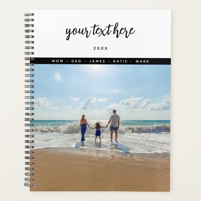 Personalised Photo Family Love Memories Planner (Front)