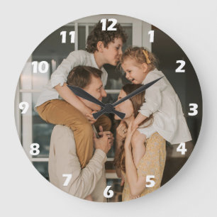 Personalised Photo Family Memories  Large Clock