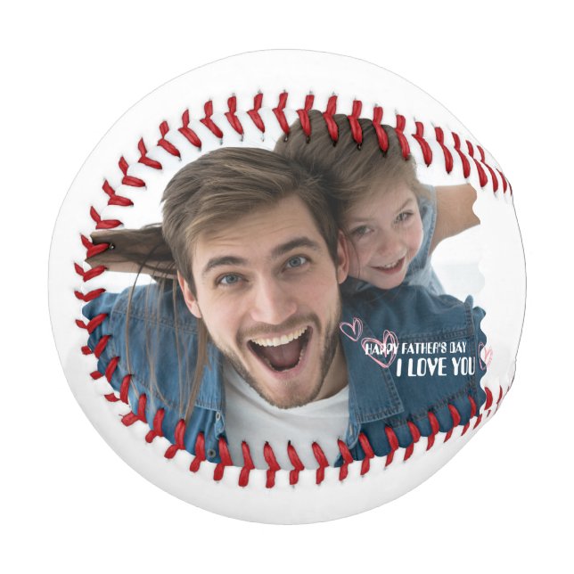 Personalised Photo Fathers Day  Baseball (Front Left)