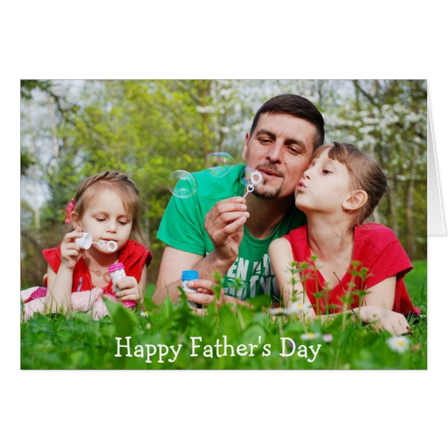 Personalised Photo Father's Day Greeting Card (Front Horizontal)