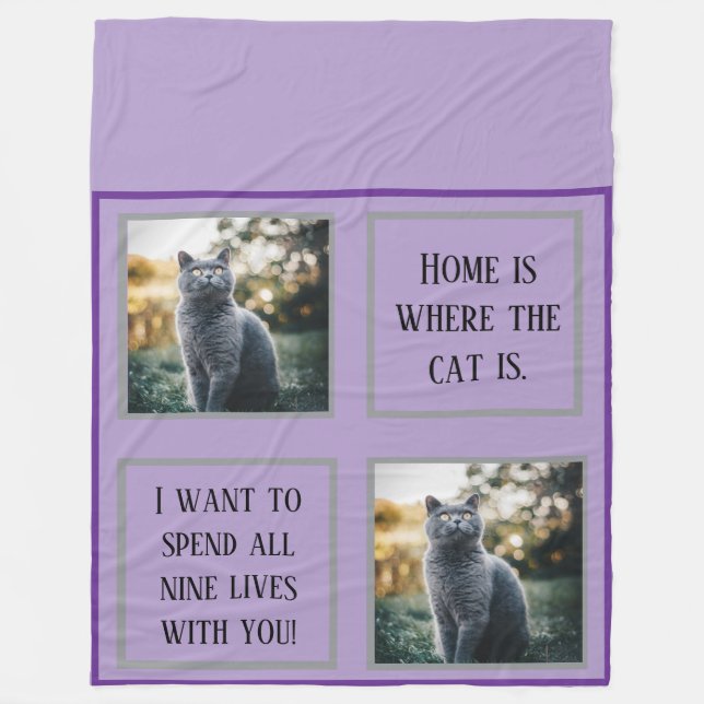 Personalised Photo Fleece Blanket - Custom Picture (Front)