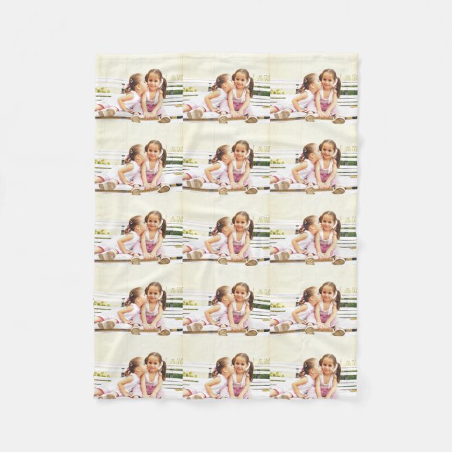 Personalised photo fleece blanket. Make your own! (Front)