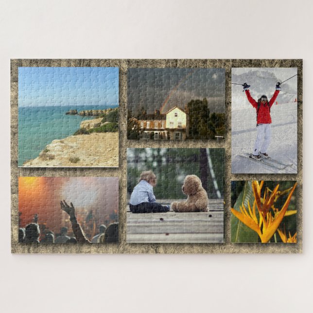 Personalised Photo Frame Collage Jigsaw Puzzle (Horizontal)