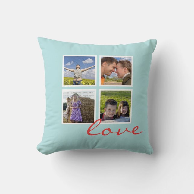 Personalised Photo Frame Throw Pillows Collage (Front)
