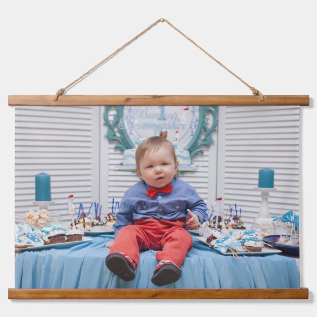 Personalised Photo Frames Family Hanging Tapestry (Front)