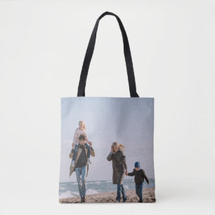 Personalised Photo Friends Family Modern Beach Tote Bag