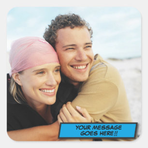Personalised Photo Fun Modern Square Sticker