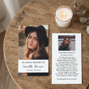 Personalised Photo Funeral Prayer Business Card