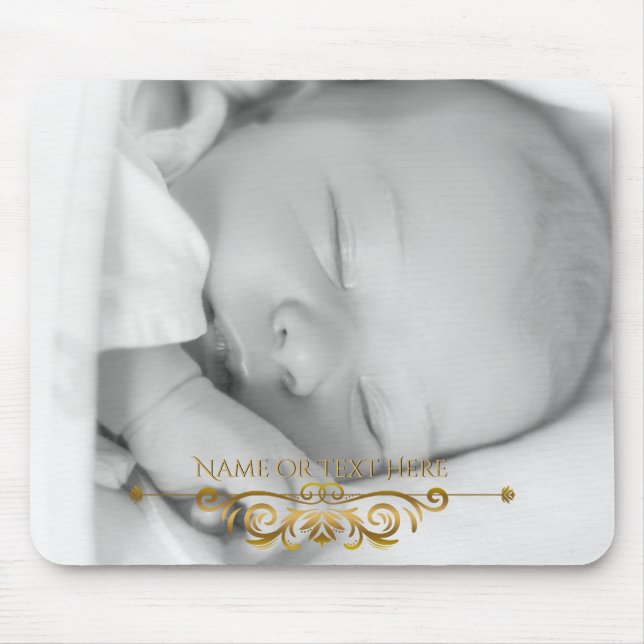 Personalised Photo Gift Custom Name or Text Mouse Pad (Front)