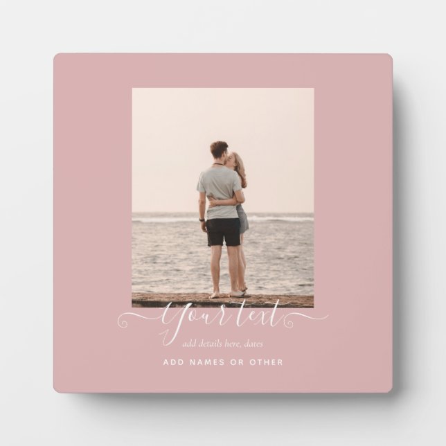 Personalised PHOTO GIFT - Family Friends Newlyweds Plaque (Front)