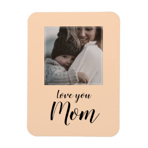 Personalised photo gift magnet, love you mum magnet