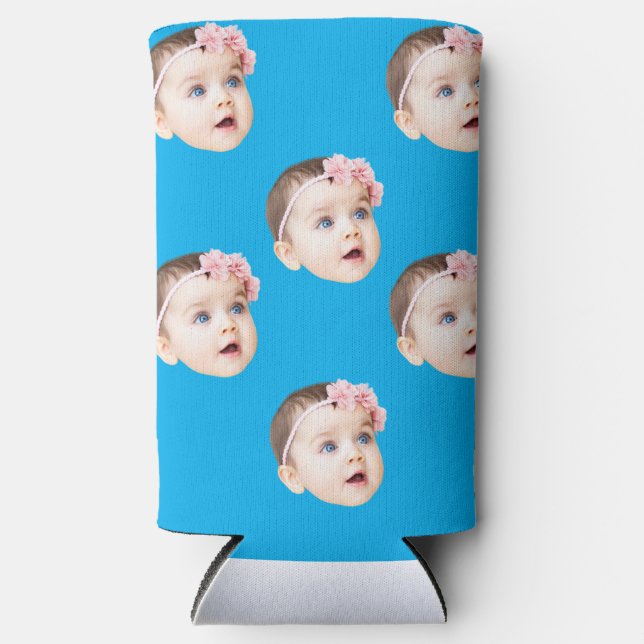 personalised photo gifts funny birthday bachelor  seltzer can cooler (Front)