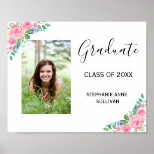 Personalised Photo Girly Graduation Poster