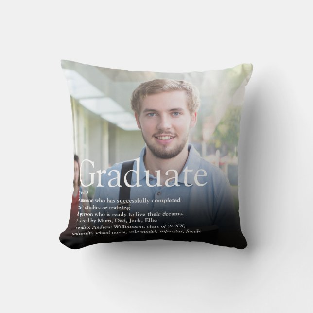 Personalised Photo Graduate Definition Cushion (Front)