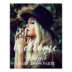 Personalised Photo Graduation Party Welcome Poster