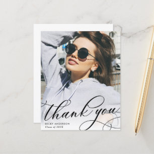 Personalised photo graduation thank you card