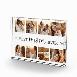 Personalised Photo Grid Collage Cute Keepsake Block