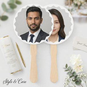 Personalised Photo Hand Fan Unique Custom Design