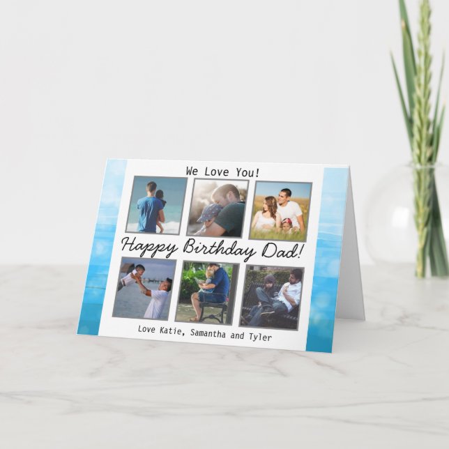 Personalised Photo Happy Birthday Dad Card (Front)