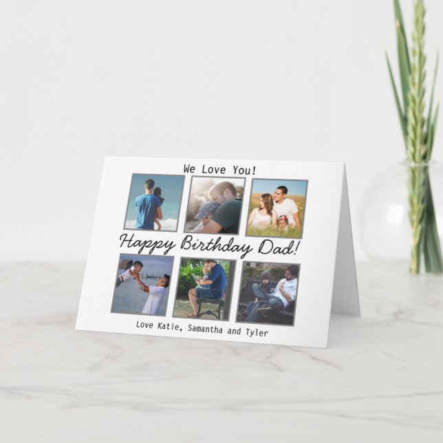 Personalised Photo Happy Birthday Dad Card (Front)