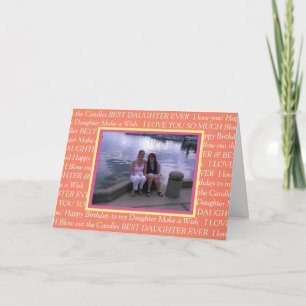 Personalised Photo Happy Birthday to my Daughter Card