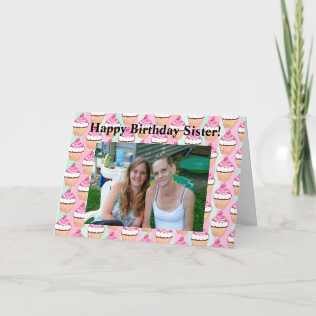 Personalised Photo Happy Birthday to my Sister Card (Front)