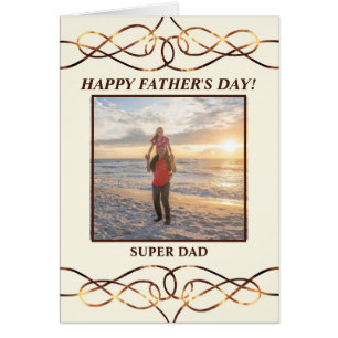 Personalised Photo Happy Father's Day Super Dad
