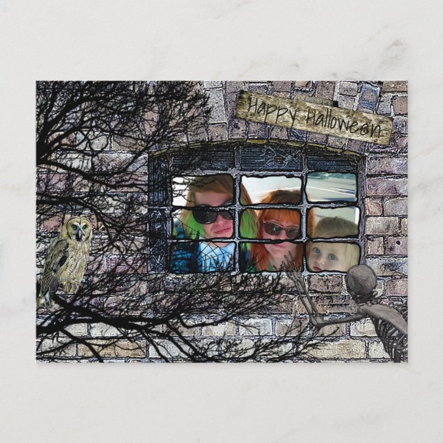 Personalised Photo Happy Halloween Photo Postcard (Front)