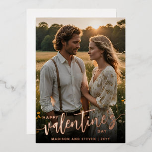 Personalised Photo Happy Valentine's Day Elegant