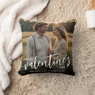 Personalised Photo Happy Valentine's Day Elegant Cushion