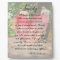 Personalised photo heart and poem canvas print