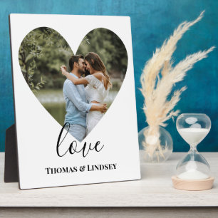 Personalised Photo Heart Frame Modern Calligraphy