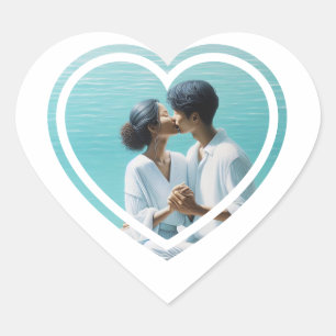 Personalised Photo Heart Heart Sticker