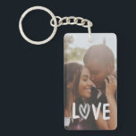 Personalised Photo Heart LOVE  Key Ring<br><div class="desc">Show your love in a truly unique way with this personalised photo keepsake keychain featuring a heart detail in the LOVE text - Add your own photo to create a one-of-a-kind custom keyrings - Vibrant printing brings your photo and message of love to life This custom photo keychain makes expressing...</div>