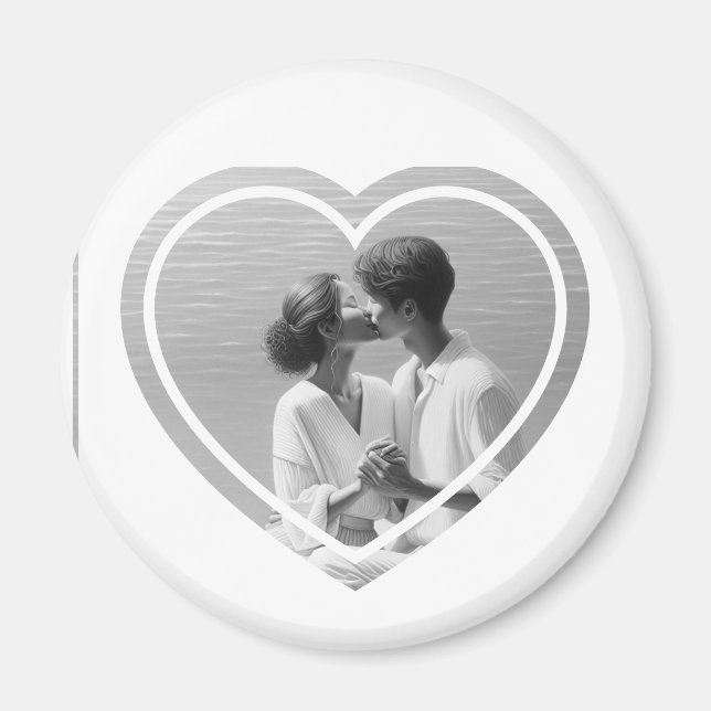 Personalised Photo Heart  Magnet (Front)
