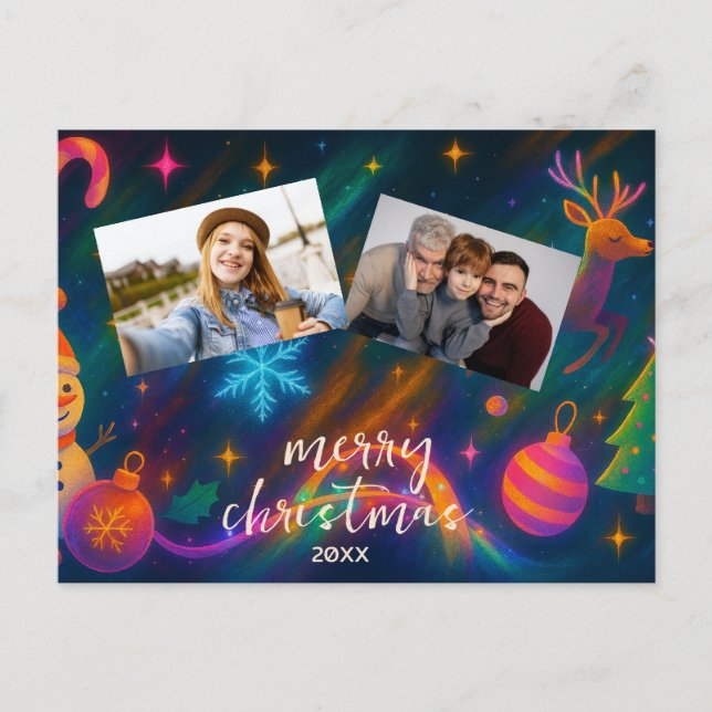 Personalised Photo Holiday Card - Custom Christmas (Front)