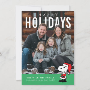 Personalised Photo Holiday Snoopy Doghouse Card