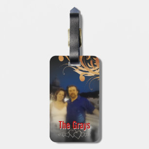 Personalised Photo Honeymoon Cruise Monogram Luggage Tag