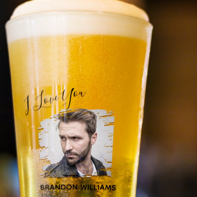 Personalised Photo I Love You Glass (Creator Uploaded)