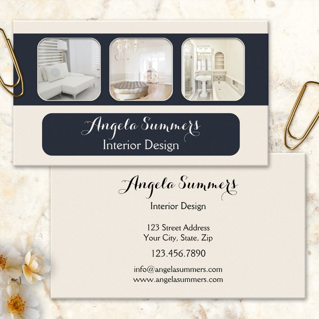 Personalised Photo Interior Design Business Card (Creator Uploaded)