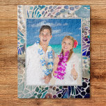 Personalised Photo Jigsaw Puzzle<br><div class="desc">You can customise this puzzle with your own photo.
The frame is decorated with a print of my Seashell Mosaic.
 It was made with found shells and small fragments of coloured glass and pebbles.
 Original Mosaic © Michele Davies</div>