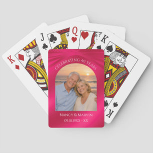 Personalised Photo Keepsake 40th Anniversary Gift Playing Cards