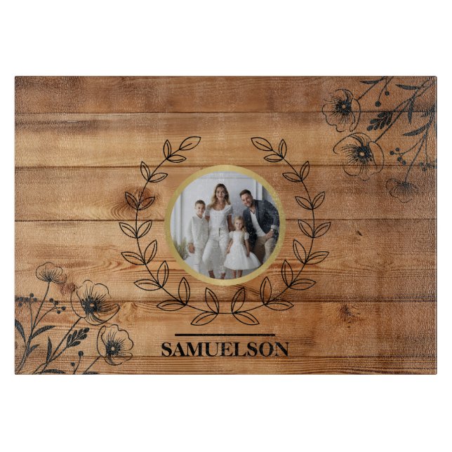 Personalised Photo Keepsake Cutting Board (Front)
