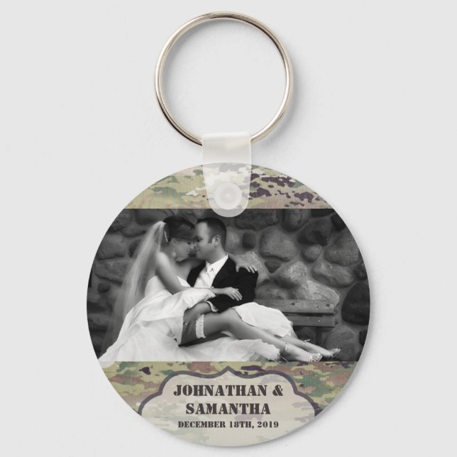 Personalised Photo Key Chain Army OCP Camo Uniform (Front)