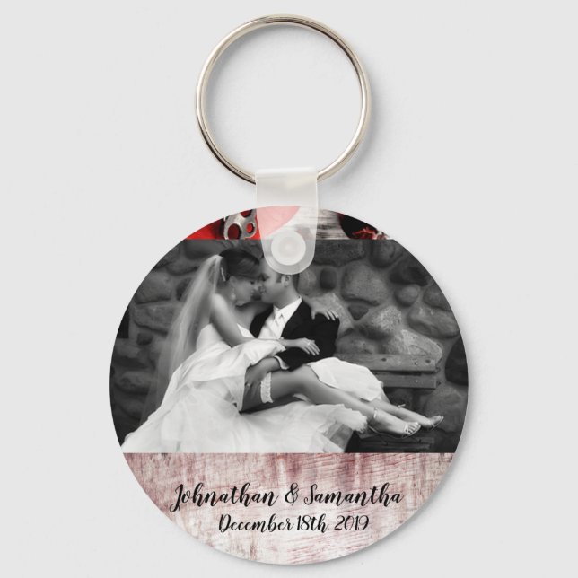 Personalised Photo Key Chain Country Wood Key to m (Front)