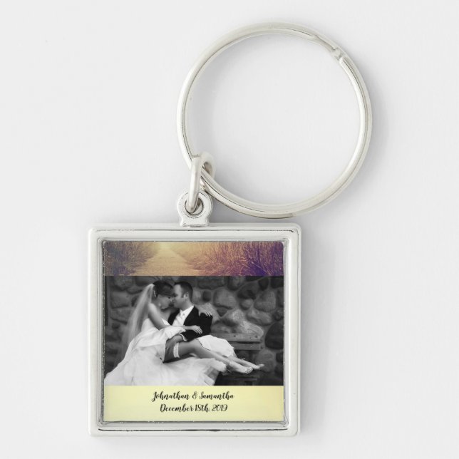 Personalised Photo Key Chain Sunrise Pathway Walkw (Front)