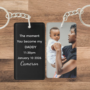 Personalised Photo Keyring With New Born Baby