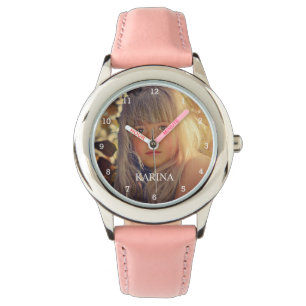Personalised Photo Kids Family Name Girls Watch